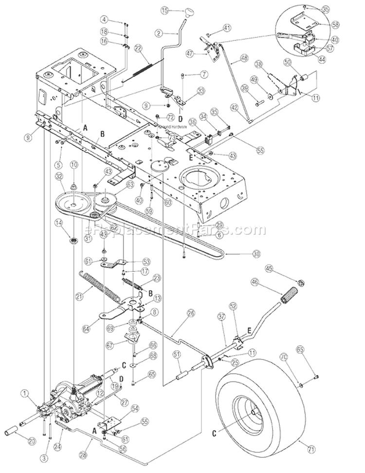 Page B Diagram and Parts List for 13AN771G755 2006 Yard Man Lawn Tractor